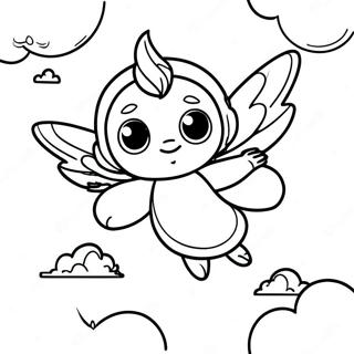 Navi Avatar Flying In The Sky Coloring Page 64474-51044