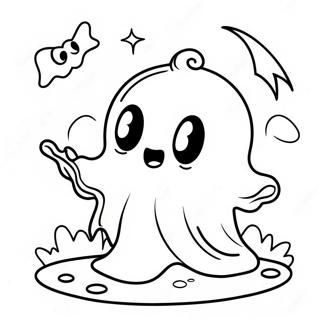 Cute Halloween Ghost Coloring Page 64494-51039