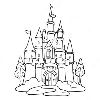 Sparkly Barbie Princess Castle Coloring Page 64524-51069