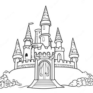 Sparkly Barbie Princess Castle Coloring Page 64524-51070