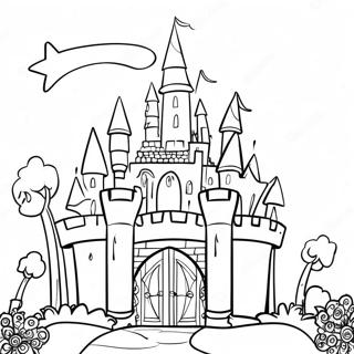 Sparkly Barbie Princess Castle Coloring Page 64524-51072