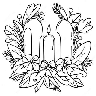 Advent Wreath Coloring Page 64533-51094