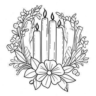 Advent Wreath Coloring Page 64533-51096