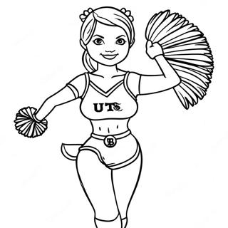 Utah Utes Cheerleader Boyama Sayfası 64564-51098