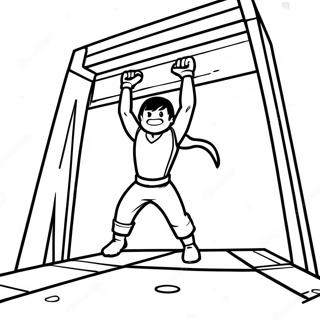 American Ninja Warrior Obstacle Course Coloring Page 64583-51136