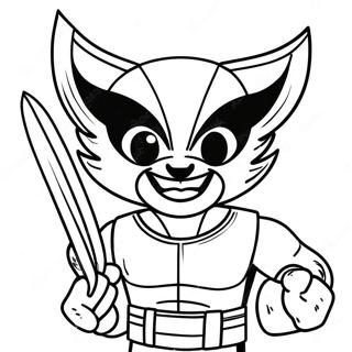 Adventurous Wolverine Kid Coloring Page 64594-51109