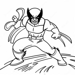 Adventurous Wolverine Kid Coloring Page 64594-51110