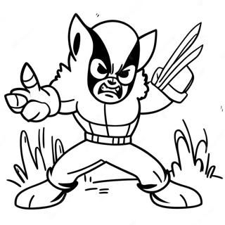 Adventurous Wolverine Kid Coloring Page 64594-51111