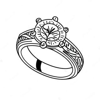 Elegant Wedding Ring Coloring Page 64664-51182