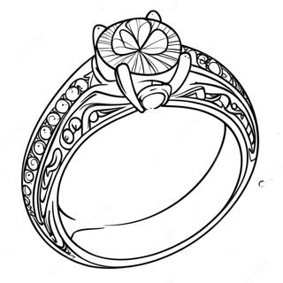 Elegant Wedding Ring Coloring Page 64664-51183