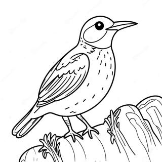 Western Meadowlark Singing Coloring Page 64683-51204