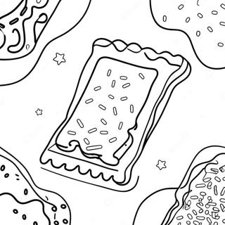 Page À Colorier De Pop Tart Coloré Avec Des Paillettes 64704-51210