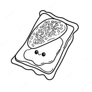 Page À Colorier De Pop Tart Coloré Avec Des Paillettes 64704-51211