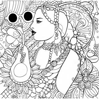 Trendy Fashion Accessories Coloring Page 6471-5153