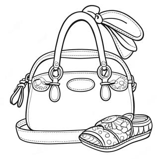 Trendy Fashion Accessories Coloring Page 6471-5155