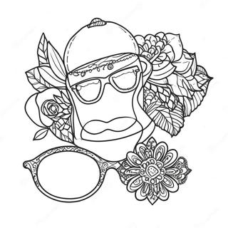 Trendy Fashion Accessories Coloring Page 6471-5156