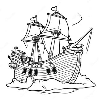 Shipwreck Coloring Pages