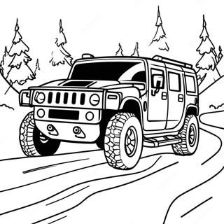 Cool Hummer Off-Roading Coloring Page 64734-51247