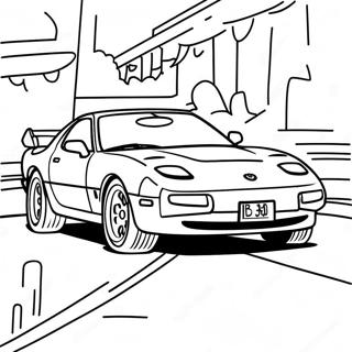 Mazda Rx7 In Action Coloring Page 64744-51237