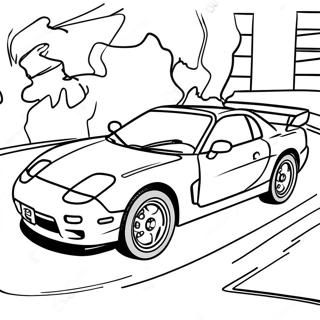 Mazda Rx7 In Action Coloring Page 64744-51238