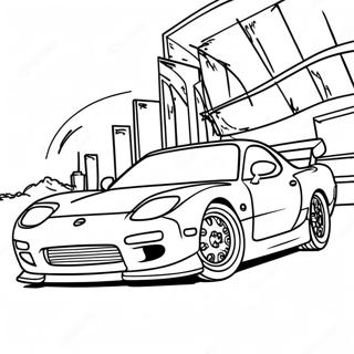 Раскраска Mazda Rx7 В Действии 64744-51239