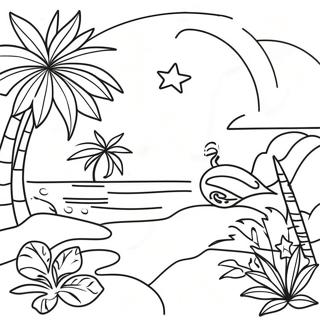 Tropical Christmas Coloring Pages