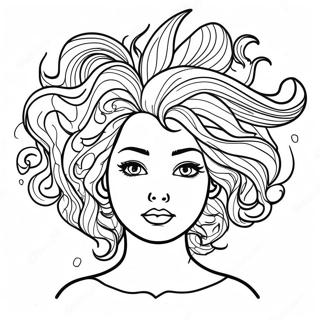 Crazy Hair Coloring Pages