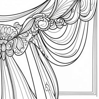 Elegant Velvet Drapery Coloring Page 6481-5157