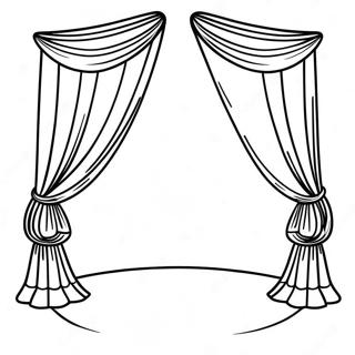 Elegant Velvet Drapery Coloring Page 6481-5158