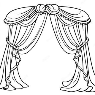 Elegant Velvet Drapery Coloring Page 6481-5159