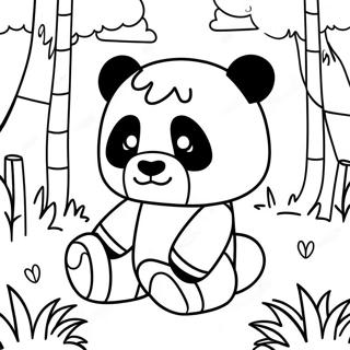 Niedlicher Minecraft Panda Im Wald Ausmalbild 64824-51298