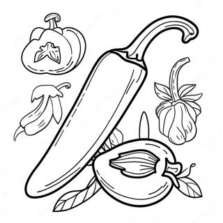 Chili Pepper Coloring Page 64843-51314