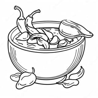 Spicy Chili Bowl Coloring Page 64844-51319