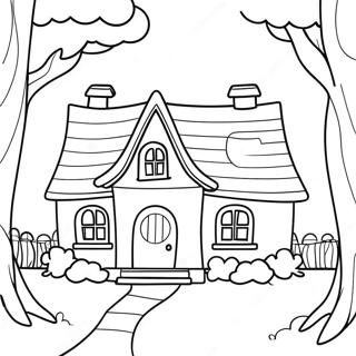 Cozy Cottage Coloring Page 64854-51340