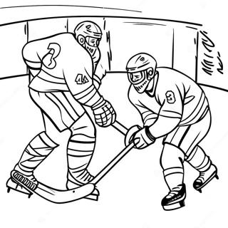 Exciting Hockey Game Scene Coloring Page 64864-51334