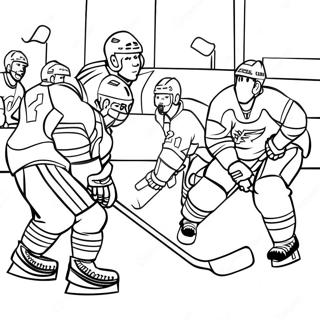 Exciting Hockey Game Scene Coloring Page 64864-51335