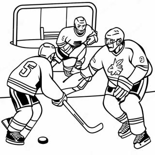 Exciting Hockey Game Scene Coloring Page 64864-51336