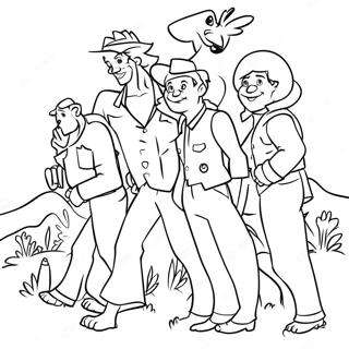 Tracker With His Friends Coloring Page 64874-51345