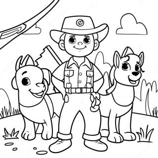 Tracker With His Friends Coloring Page 64874-51347