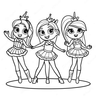 Dazzlings Performing On Stage Coloring Page 64904-51377