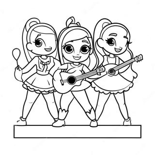 Dazzlings Performing On Stage Coloring Page 64904-51380