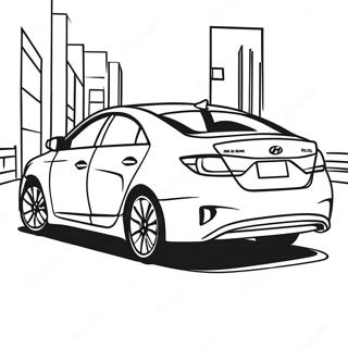 Hyundai Car In Motion Coloring Page 64914-51370