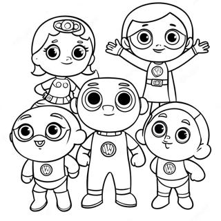 Super Why And Friends Coloring Page 6501-5177