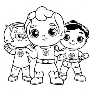 Super Why And Friends Coloring Page 6501-5179