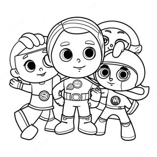 Super Why And Friends Coloring Page 6501-5180