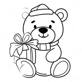 Christmas Bear Coloring Page 65033-51459