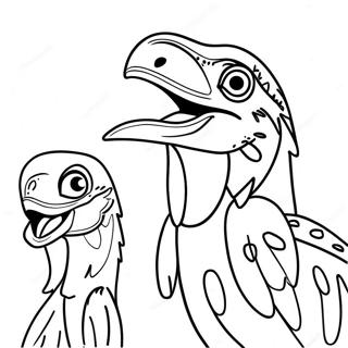 Raptors Coloring Pages