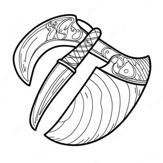 Axe Coloring Page 65083-51506