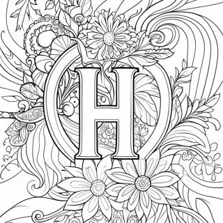 Letter H Coloring Pages