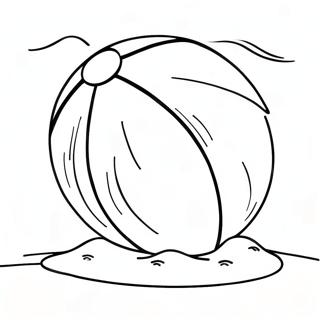 Colorful Beach Ball In Sand Coloring Page 6511-5185